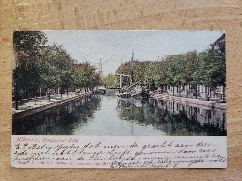 ansicht ALKMAAR Verdronken oord 1900, Ophalen of Verzenden, Voor 1920, Noord-Holland