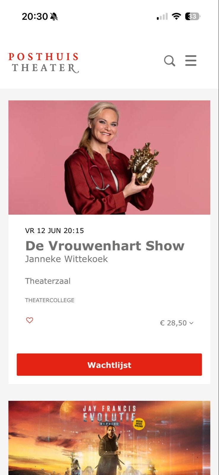 Kaartje theatervoorstelling Janneke Wittekoek 12 juni 2026, Tickets en Kaartjes, Theater | Toneel, Dans en Opera, Eén persoon
