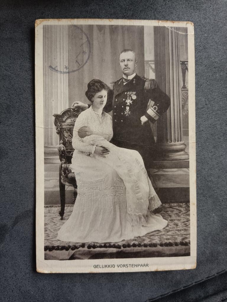 Koningin Wilhelmina en Prins Hendrik (1909), Ophalen of Verzenden, Voor 1920, Gelopen