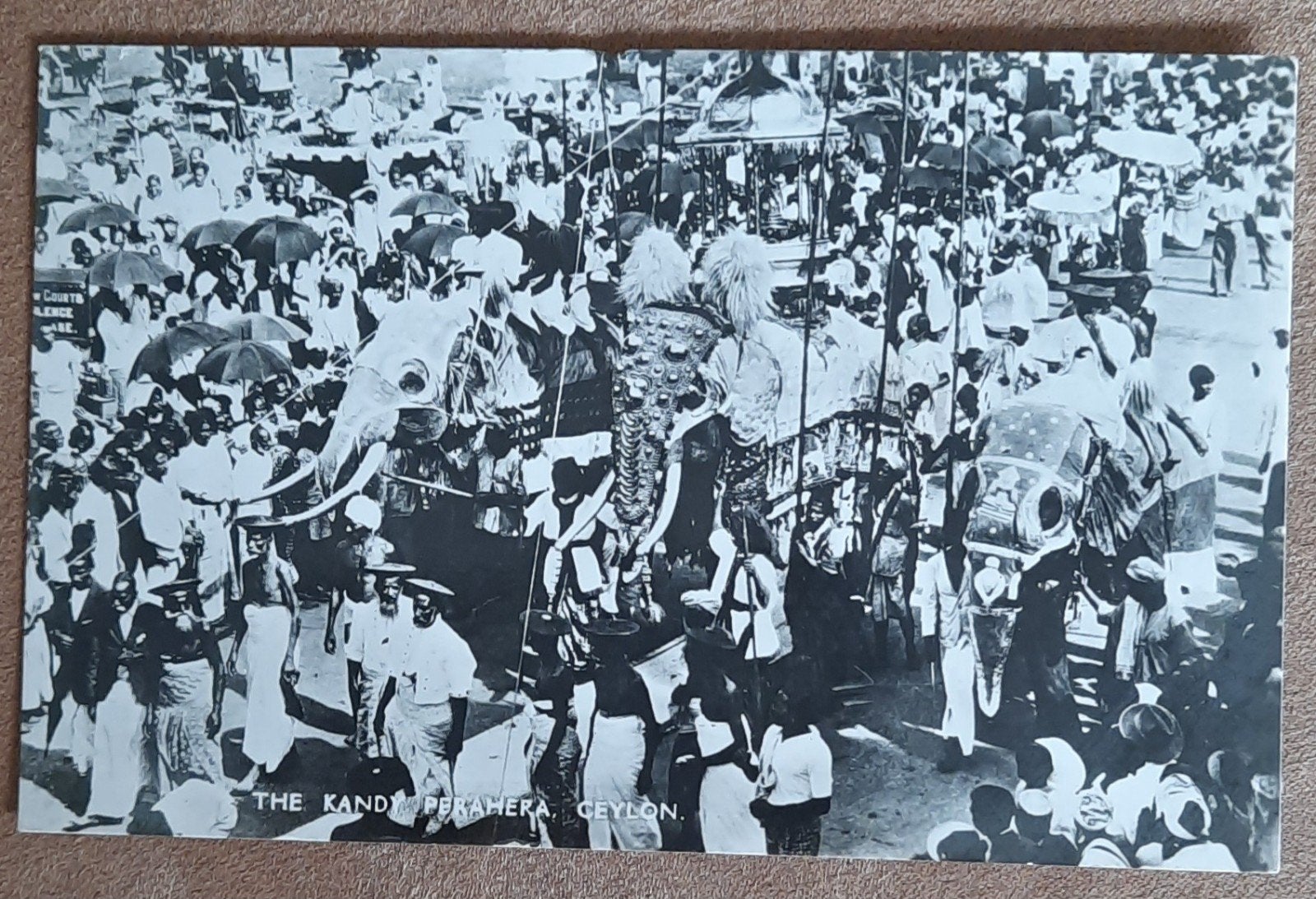 Oude ansichtkaart Kandy Perahera, Ceylon (Sri Lanka), Ophalen of Verzenden, 1940 tot 1960, Gelopen, Buiten Europa