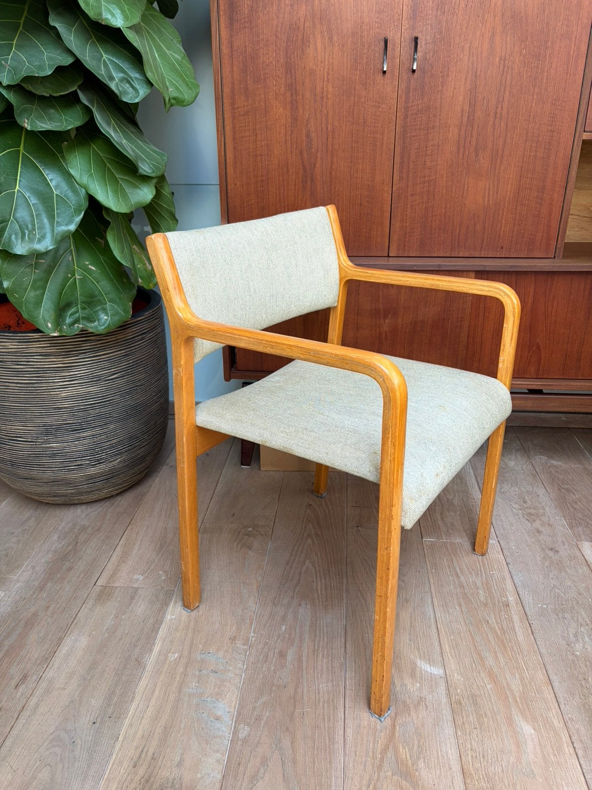 fauteuil van gebogen hout, Wilhelm Ritz,Wilkhahn, jaren 60., Huis en Inrichting, Ophalen, Gebruikt, Overige kleuren, Eén