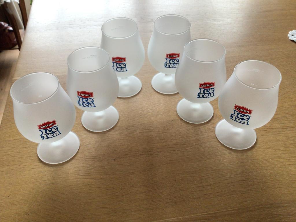Glazen lipton ice tea, Ophalen, Zo goed als nieuw, Frisdrankglas