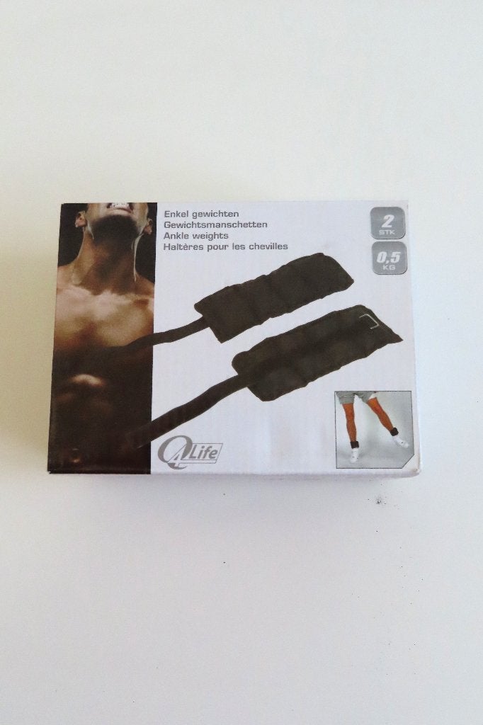 Enkelgewichten Zwart Q Life 2 x 0,5 kg *Nieuw* (4930), Ophalen of Verzenden, Nieuw, Benen, Weerstandband