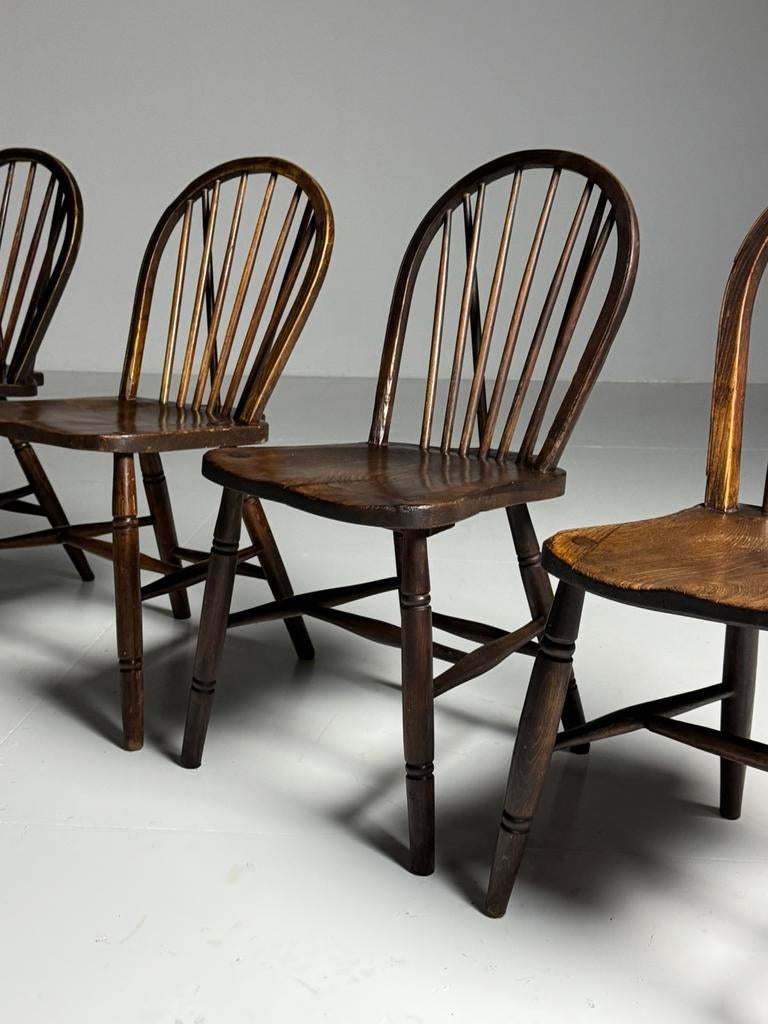 Windsor stoelen Engels antiek 4x, Huis en Inrichting, Stoelen, Zo goed als nieuw, Vier, Bruin, Ophalen of Verzenden