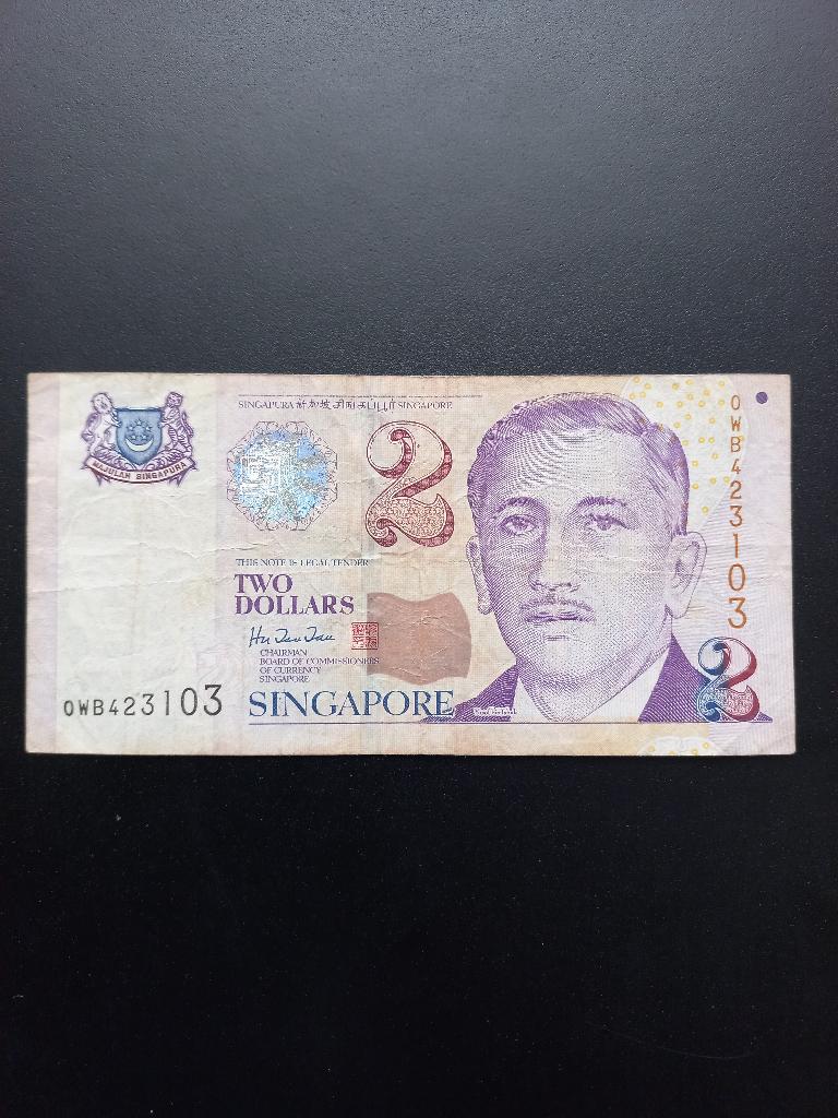 Bank Biljet Singapore Two Dollars 1999, Verzenden, Zuidoost-Azië, Los biljet