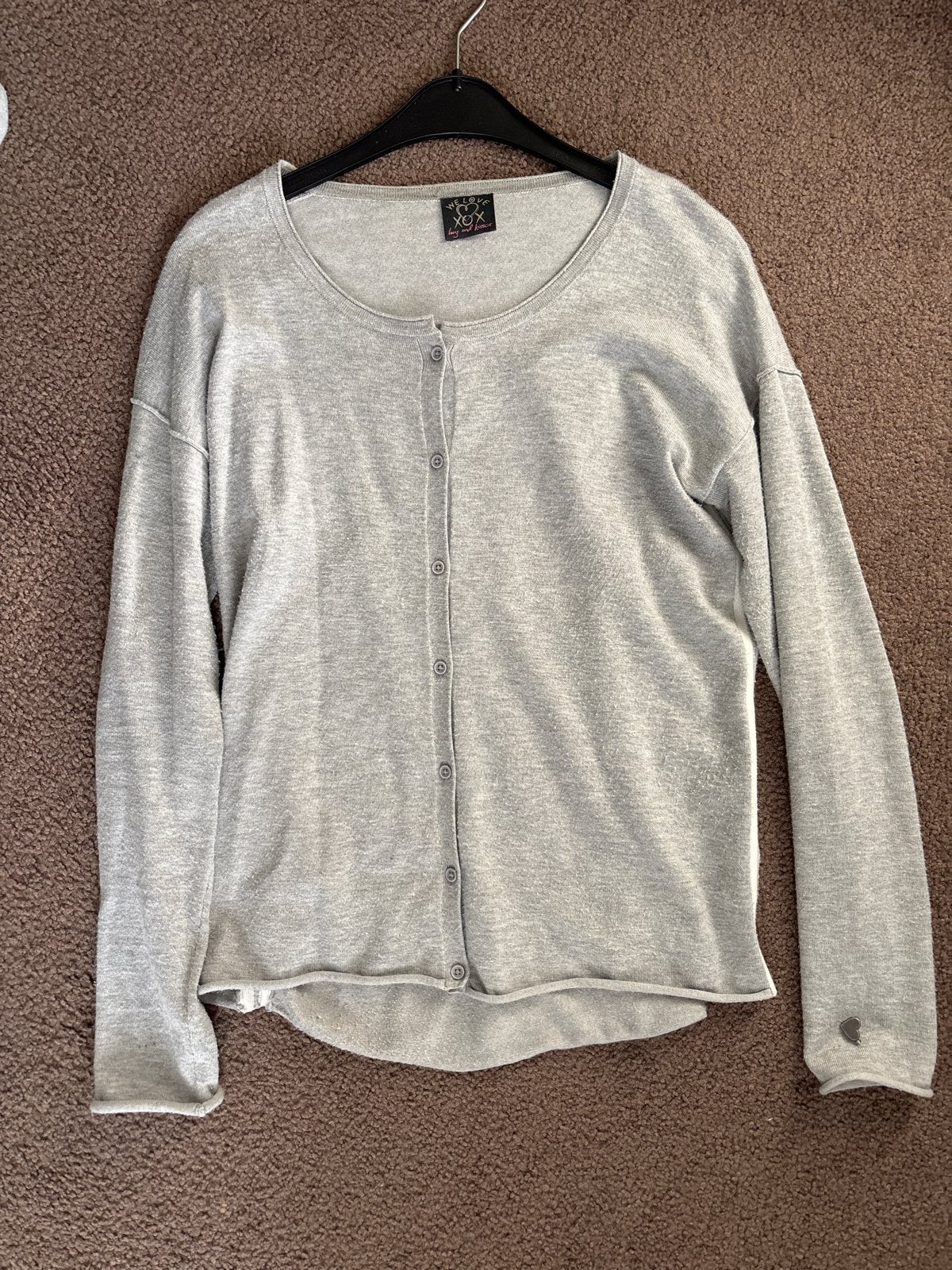 Grijs vest met knopen en witte streep, Kleding | Dames, Ophalen of Verzenden, Gedragen, Grijs