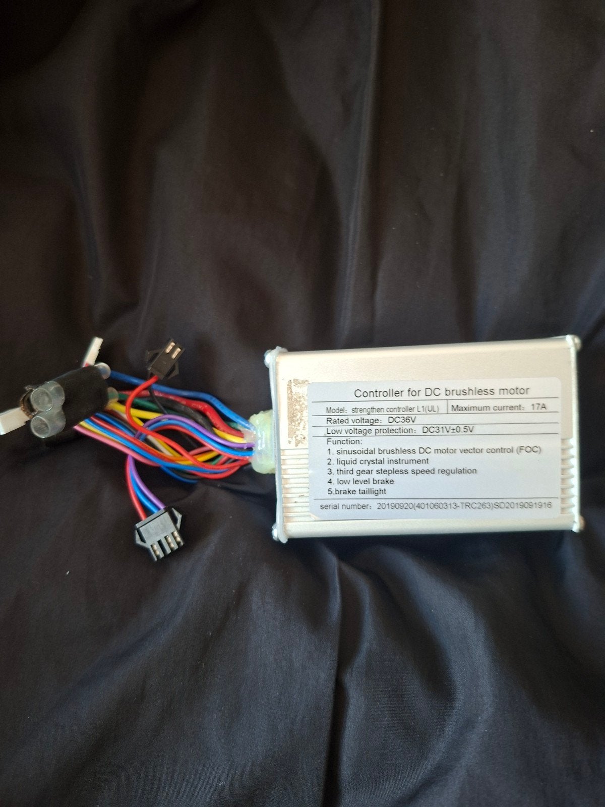 DC Borstelloze Motor Controller 17A 38V voor E-step, Fietsen en Brommers, Elektrische fiets, Gebruikt, Onbekend, Overige materialen