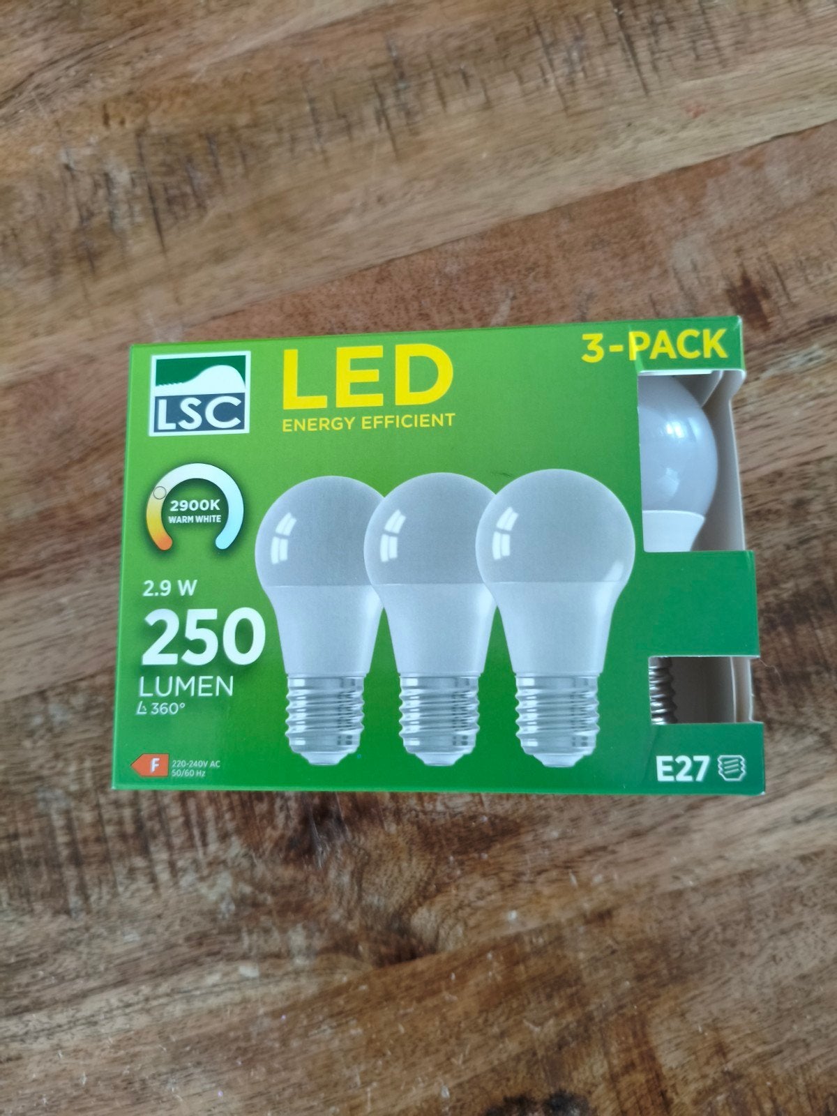 LSC LED Lampen E27 Warm Wit 2.9W (3-pack), Huis en Inrichting, Wit, Overige merken, Nieuw, E27 (groot)
