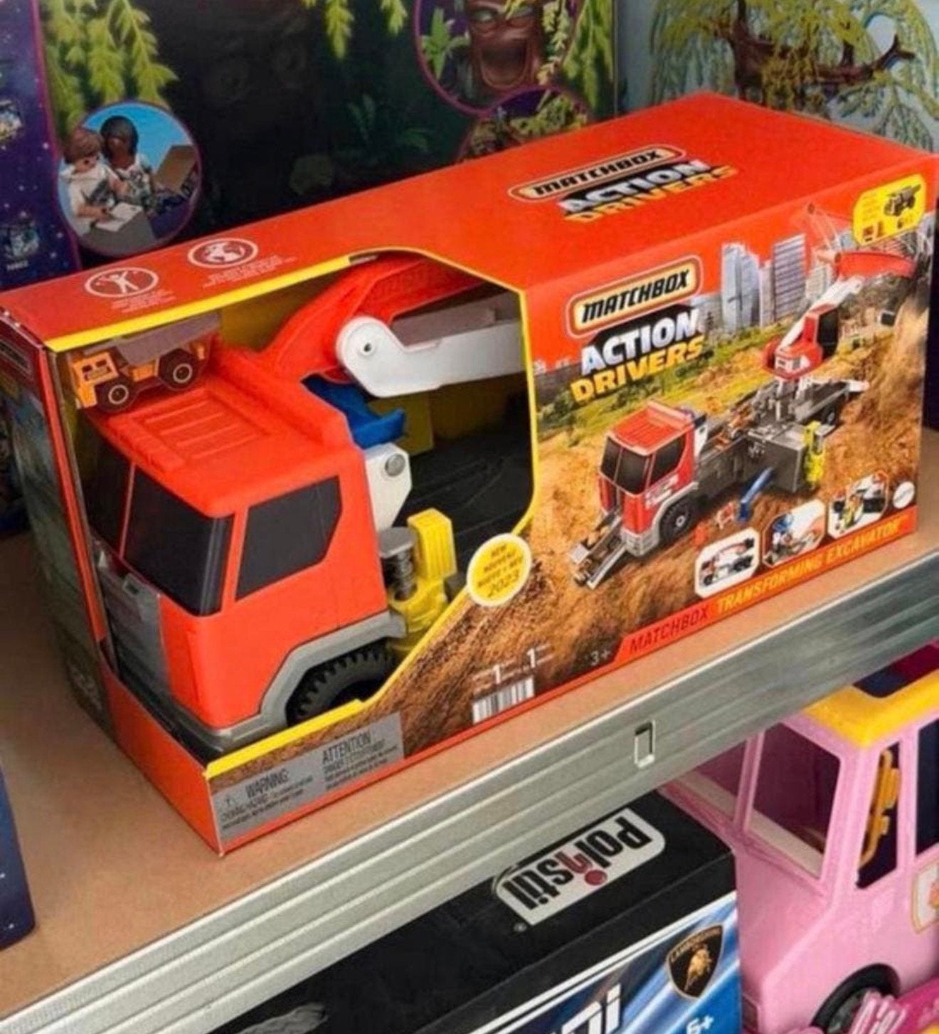 Matchbox Action Drivers Transforming Excavator Speelgoed SET, Nieuw, M, Ophalen of Verzenden, M