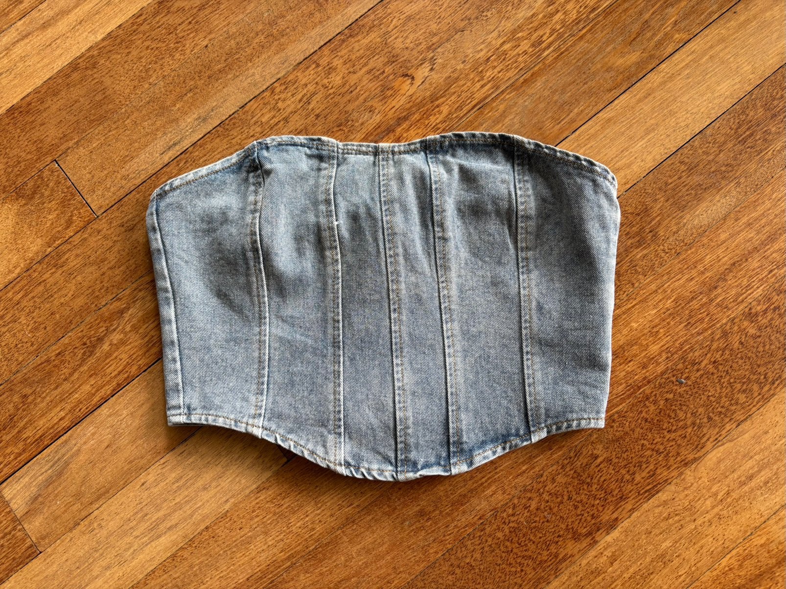 Nieuw! Mooie Strapless Spijkertop van Shein. Maat M, Maat 38/40 (M), Blauw, Nieuw, Ophalen of Verzenden