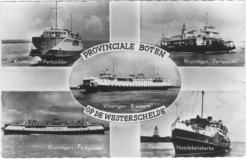 De Westerschelde Provinciale Boten, Verzenden, Zo goed als nieuw, Motorboot, Kaart, Foto of Prent