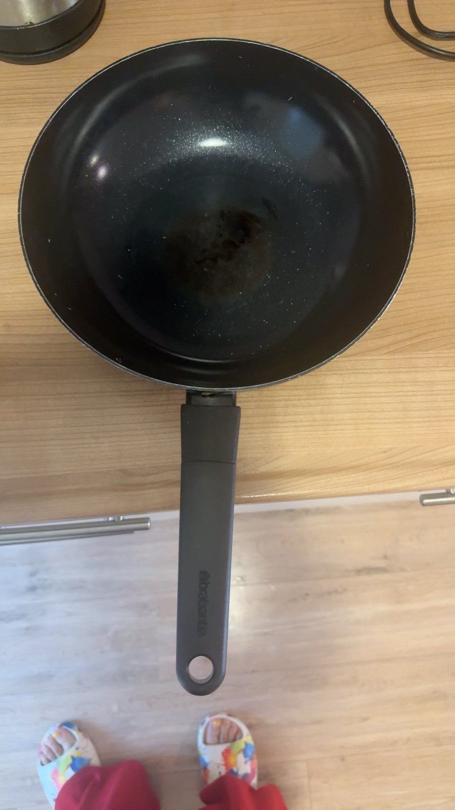 Brabantia Koekenpan - Gebruikt maar functioneel, Gebruikt, Antiaanbaklaag, Ophalen of Verzenden, Overige materialen