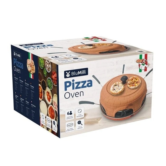 Pizza oven voor 6 personen - terracotta, Ophalen of Verzenden, Zo goed als nieuw, BluMill