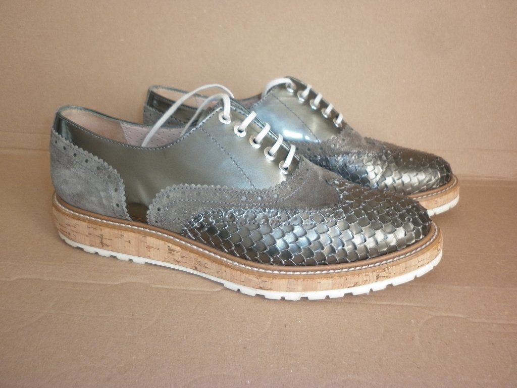 veterschoenen maat 39,5 merk : Pertini, Kleding | Dames, Schoenen, Overige typen, Ophalen of Verzenden, Zo goed als nieuw, Grijs