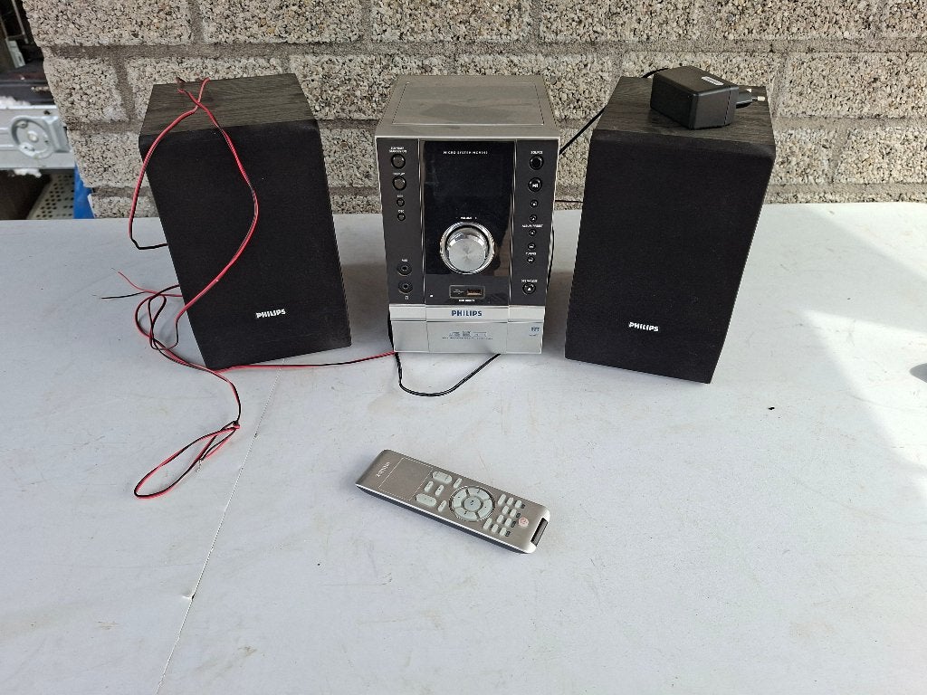 NIEUWSTAAT stereotoren philips cd en usb en radio strak des, Audio, Tv en Foto, Stereo-sets, Overige merken, Microset, Refurbished