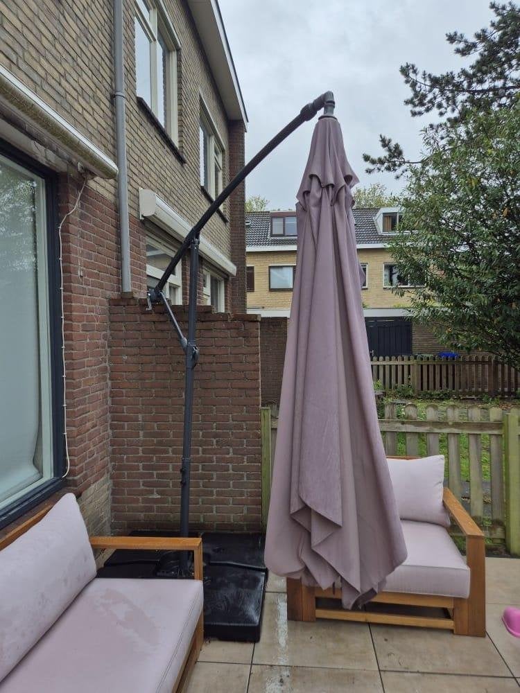 Zweefparasol Hardelot 3m x 3m, Tuin en Terras, Parasols, Ophalen, Gebruikt, 2 tot 3 meter, Zweefparasol