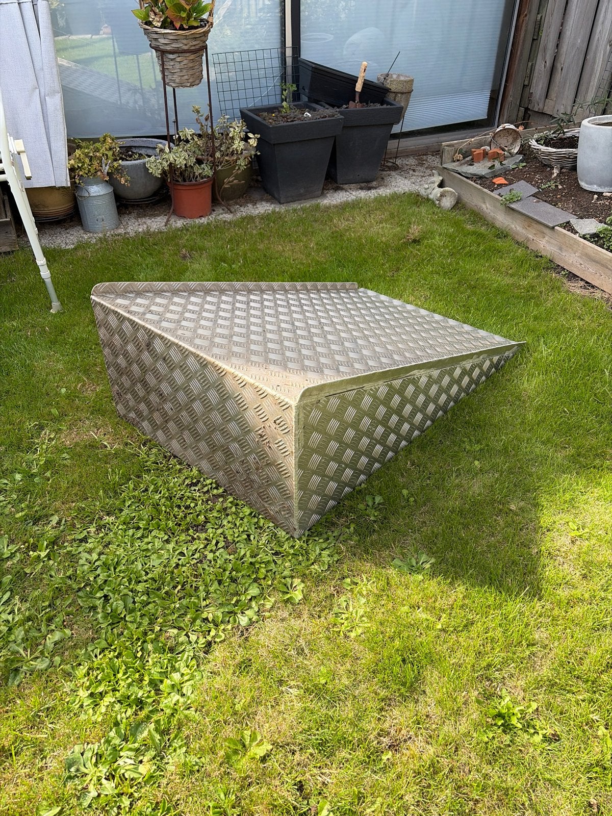 Oprijhulp / Opstaphulp - Aluminium 38x70x113cm, Ophalen