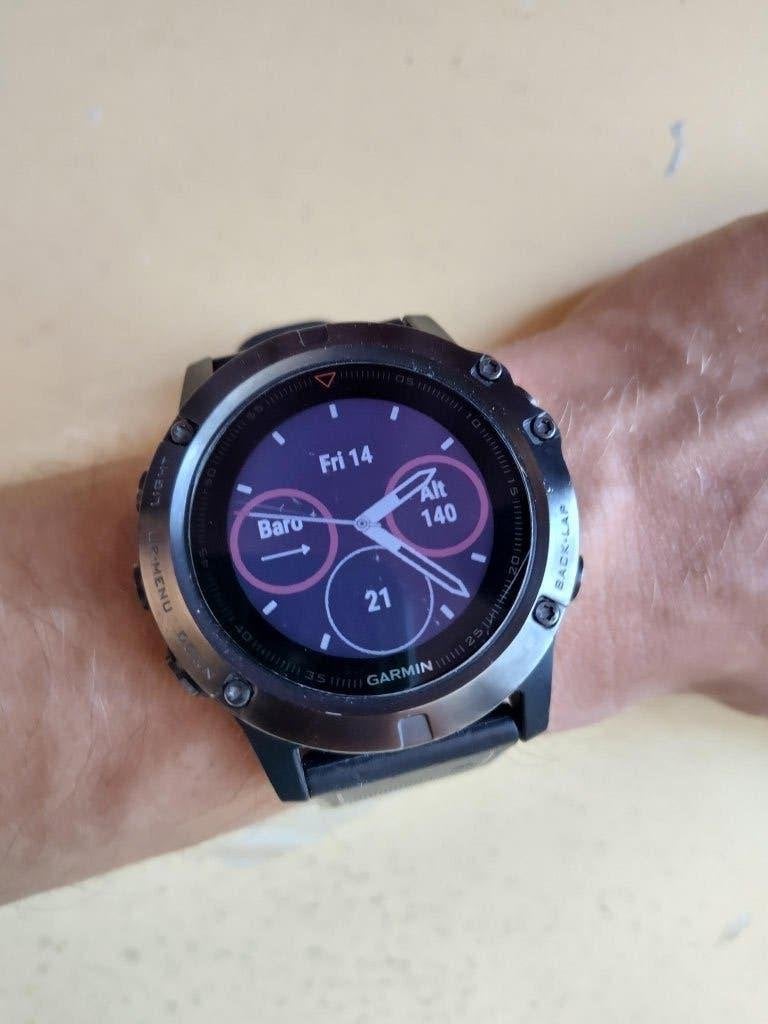 Garmin Fenix 5X, Gebruikt, Zwart, Ophalen of Verzenden, Waterdicht
