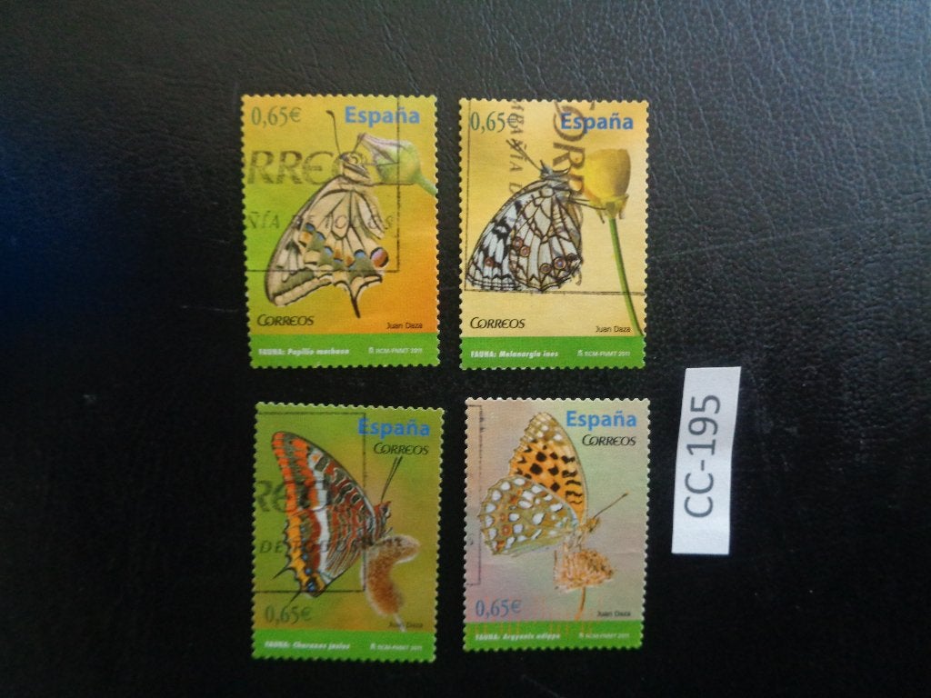 spanje - vlinders 2011 (cc-195), Ophalen of Verzenden, Gestempeld