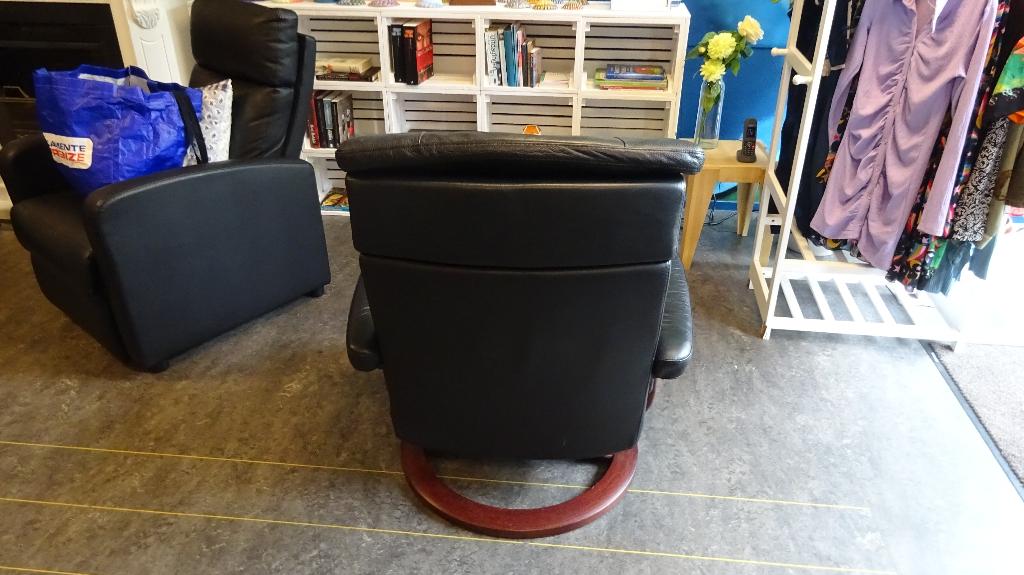 relax fauteuil leder, Ophalen, Gebruikt, 75 tot 100 cm, Leer