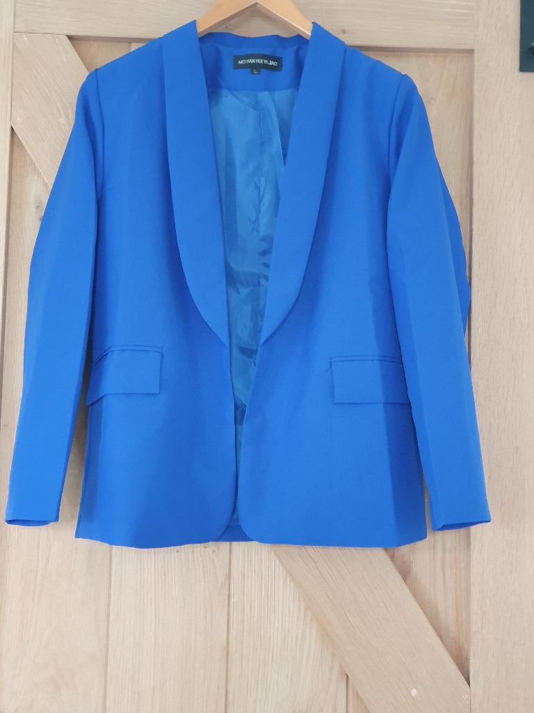 Mooi blauw colbertjasje – maat M, Maat 38/40 (M), Blauw, Nieuw, Ophalen of Verzenden