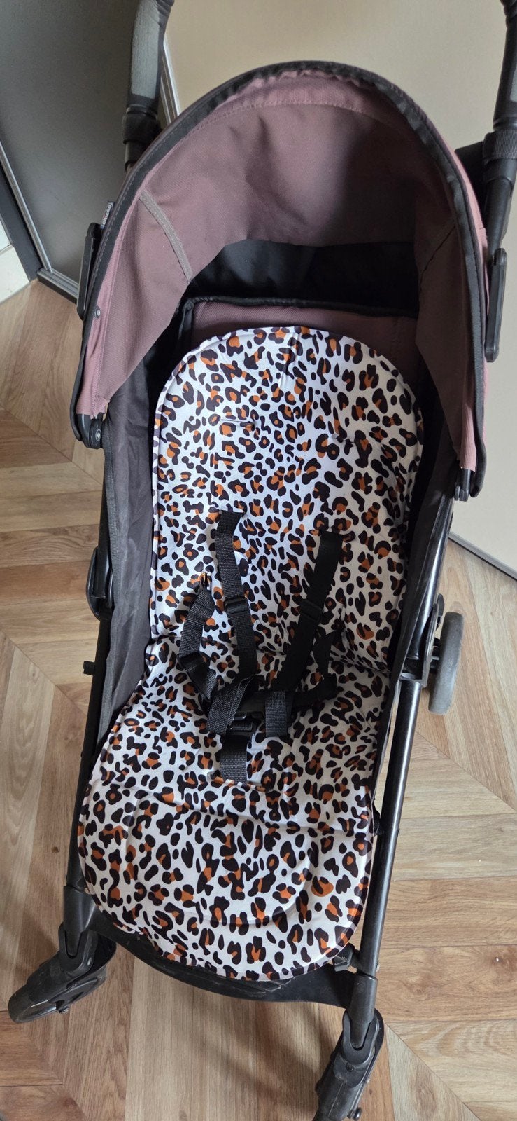 Chicco Lite Way buggy met leopard print en regenhoes, Ophalen, Gebruikt, Kinderwagen, Overige merken