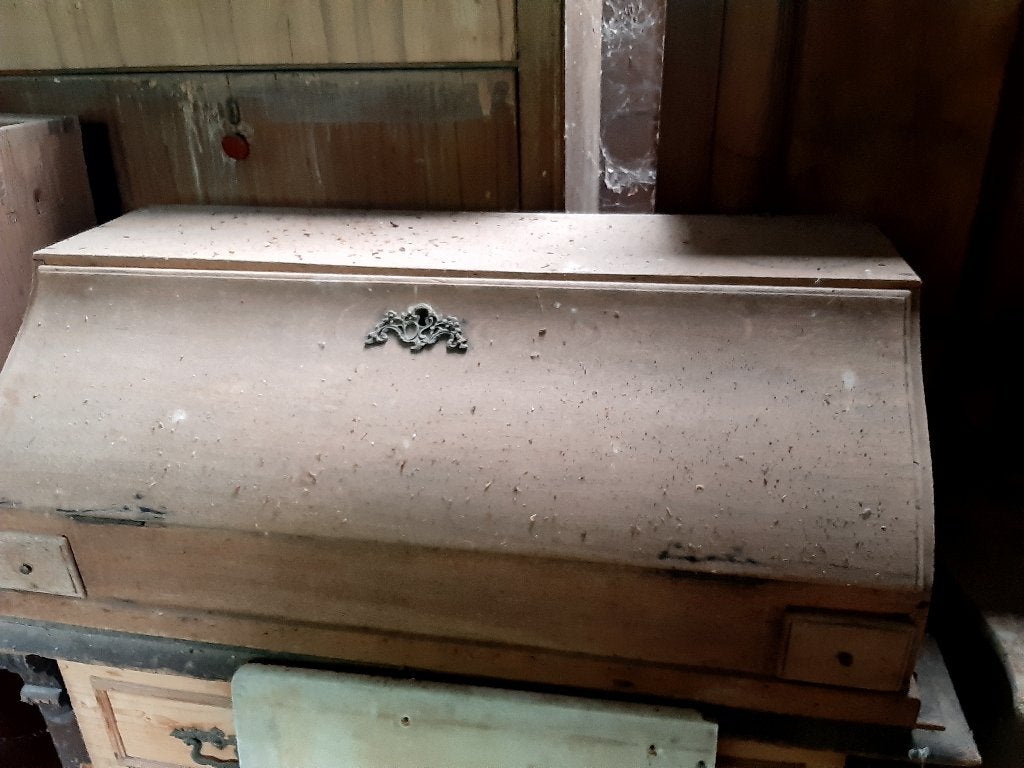 Antiek bovenstuk schrijfsecretaire,eiken., Ophalen