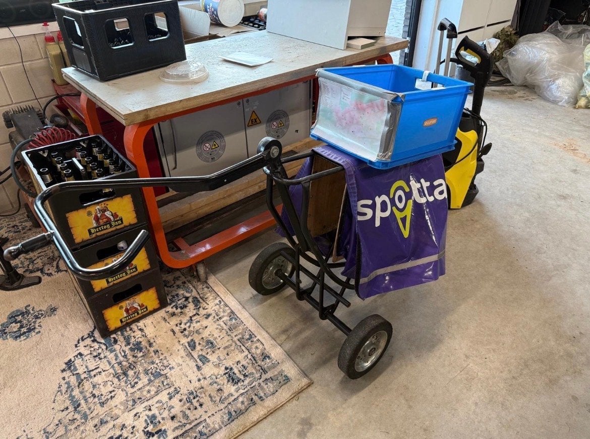 Loopkar voor een krantewijk, Fietsen en Brommers, Ophalen, Gebruikt, Bagagekar, 20 tot 40 kg