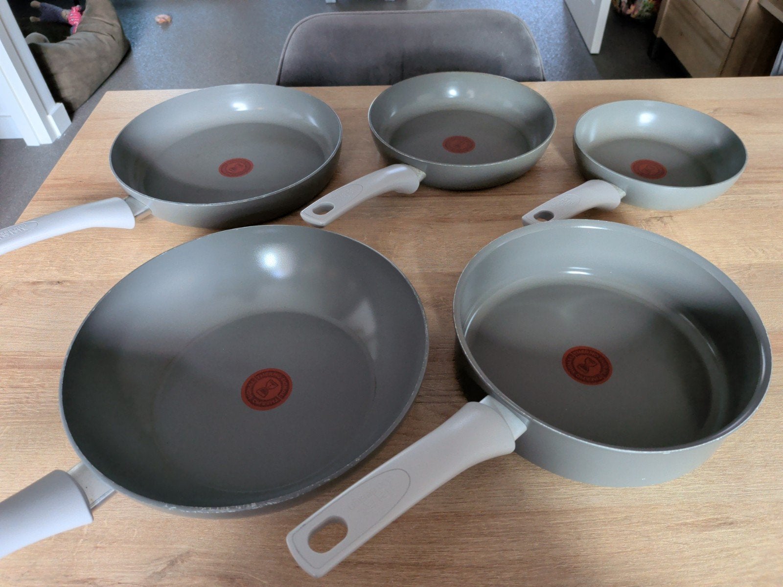 Tefal Pannenset: Koekenpan, Wok en Hapjespan, Ophalen of Verzenden