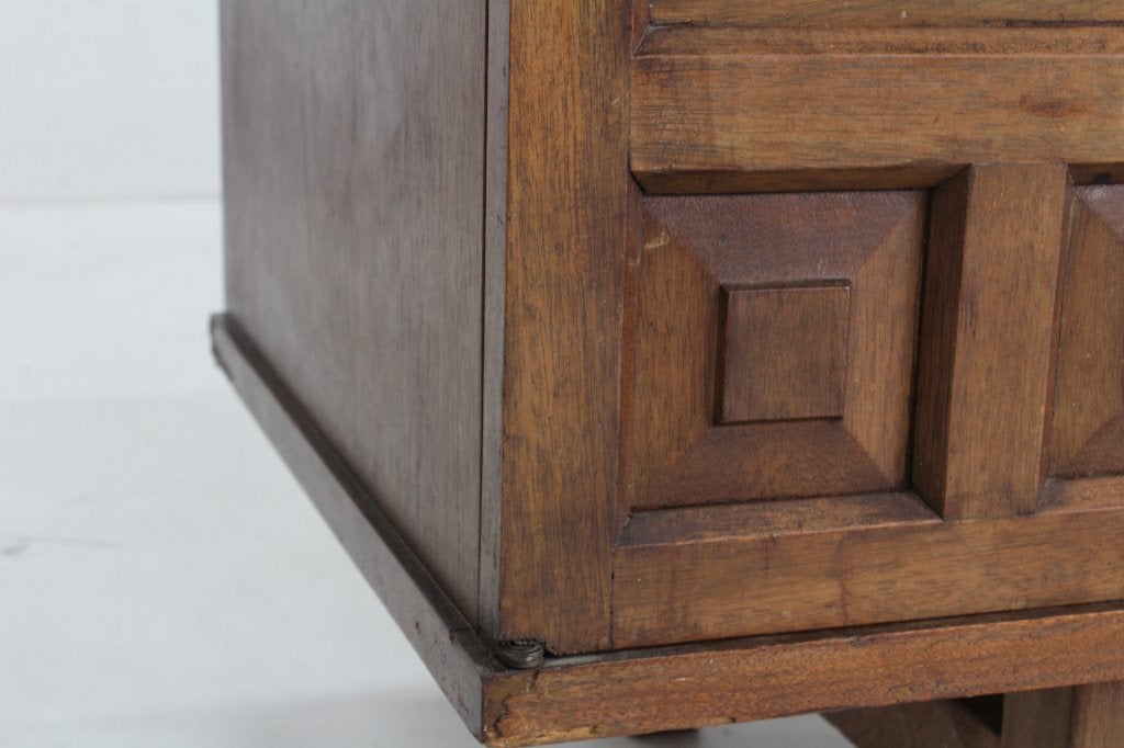 Vintage brutalist dressoir  jaren 70, Ophalen of Verzenden, Vintage , brutalist, 200 cm of meer, 25 tot 50 cm