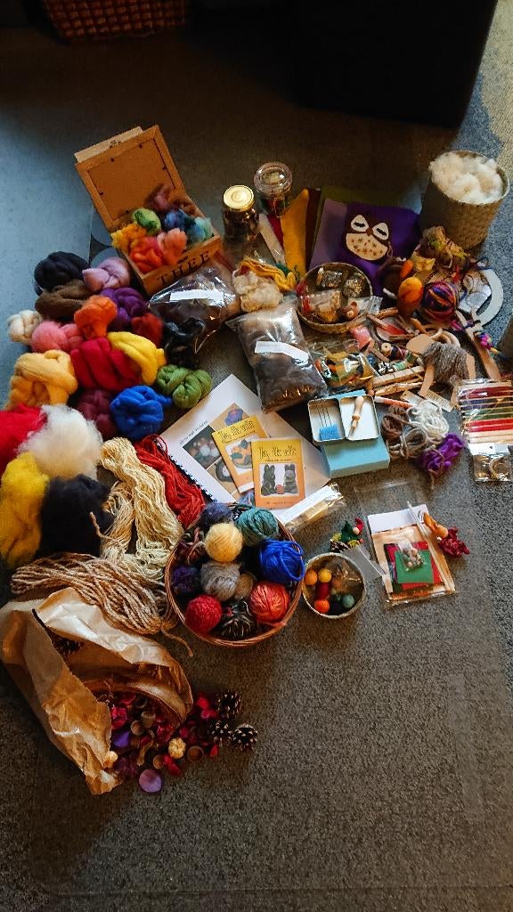 Compleet pakket Vilten met kinderen 2, Hobby en Vrije tijd, Ophalen of Verzenden, Nieuw, Los Vilt, Wolvilt