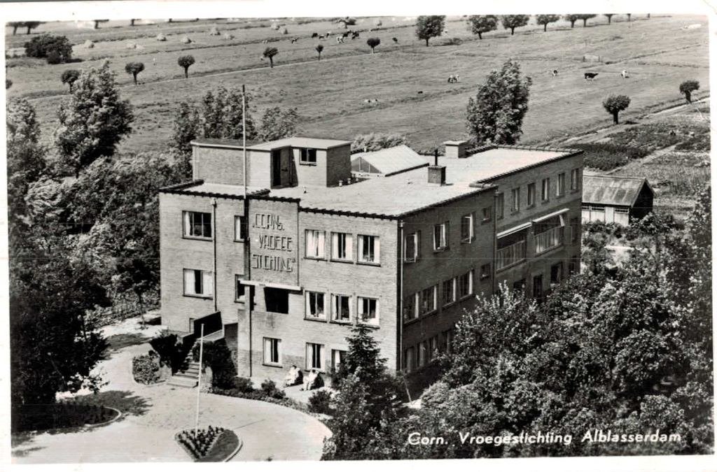 3x ALBLASSERDAM Corn. Vroegestichting . zie Panorama!, Ophalen of Verzenden, 1940 tot 1960, Gelopen, Zuid-Holland