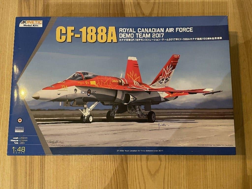 Kinetic 1/48 CF-188A Royal Canadian Airforce bouwdoos, Hobby en Vrije tijd, Overige merken, Nieuw, Ophalen of Verzenden, Groter dan 1:72