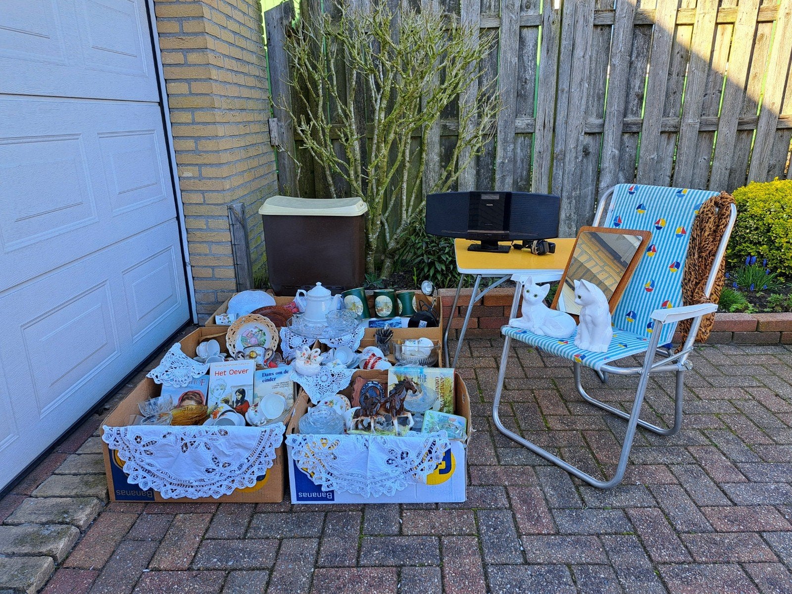 Grote partij pakket retro antieke vintage rommelmarktspullen, Ophalen, Gebruikt