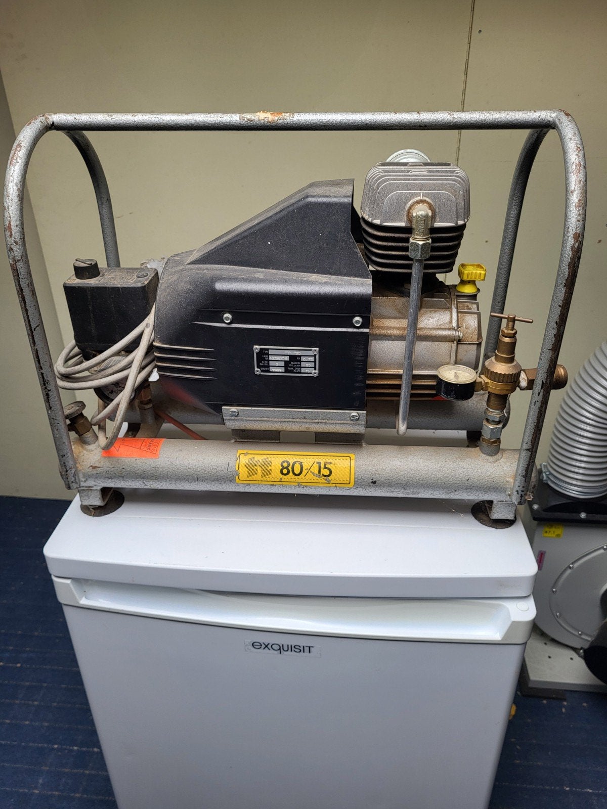 Gebruikte Compressor TT 80/15 - 3 liter tank, 16 bar, Gebruikt, 10 bar of meer, Ophalen of Verzenden, Minder dan 200 liter/min