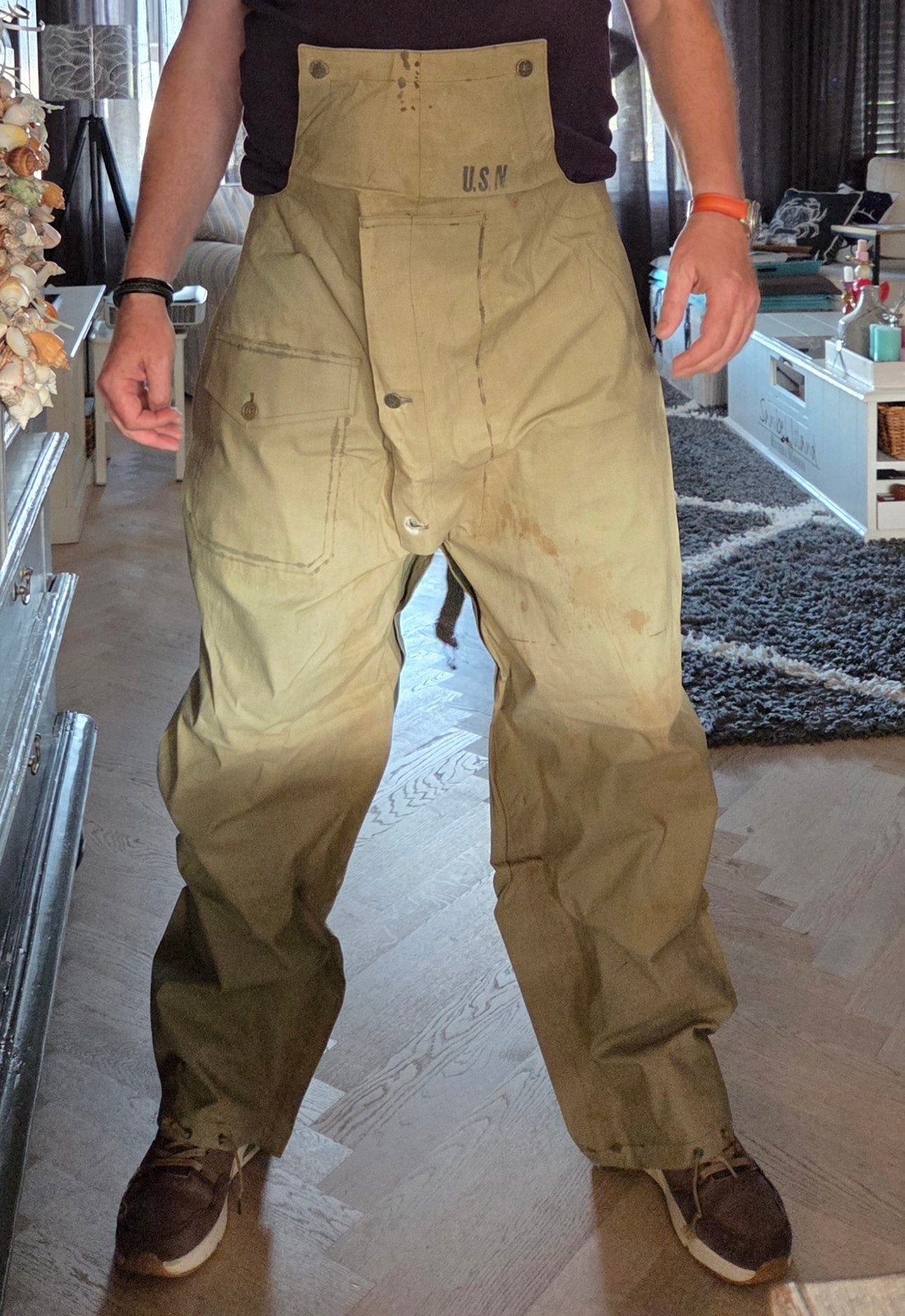 WWII USN Overalls - Maat L 2e wereldoorlog NOS, Ophalen of Verzenden, Marine, Amerika, Overige typen