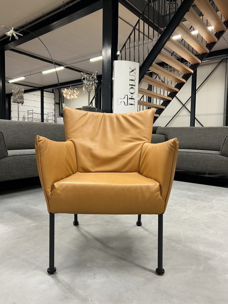 Showmodel Label Vandenberg Togo Fauteuil Leer Design stoel, Huis en Inrichting, Fauteuils, Nieuw, Ophalen of Verzenden, Label van den Berg