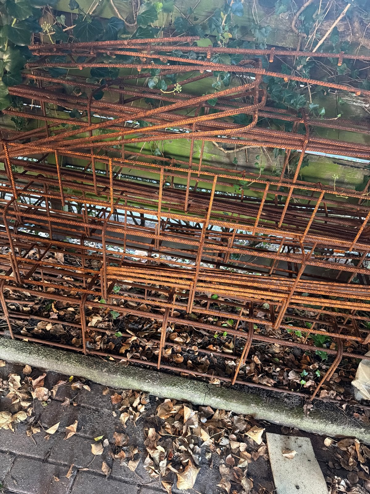 Roestig ijzeren wapeningsnet/bouwstaalmat, Ophalen, Gebruikt, IJzer