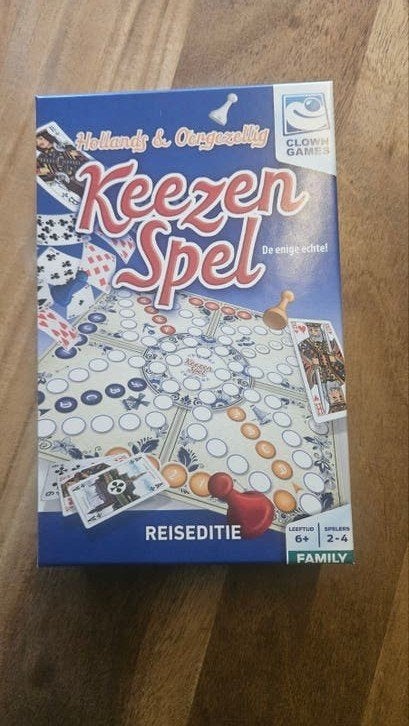 Keezen Spel Reiseditie, Hobby en Vrije tijd, Clown Games, Ophalen of Verzenden, Zo goed als nieuw, Een of twee spelers