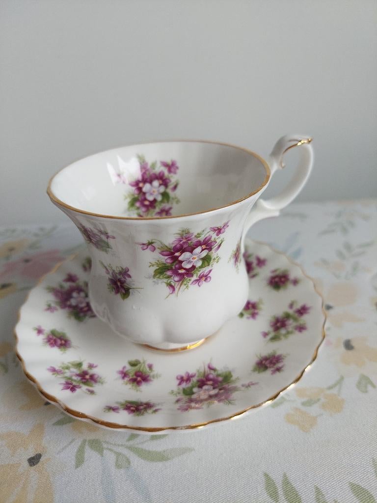 Royal Albert Kop en schotels "Sweet Violets", Ophalen of Verzenden