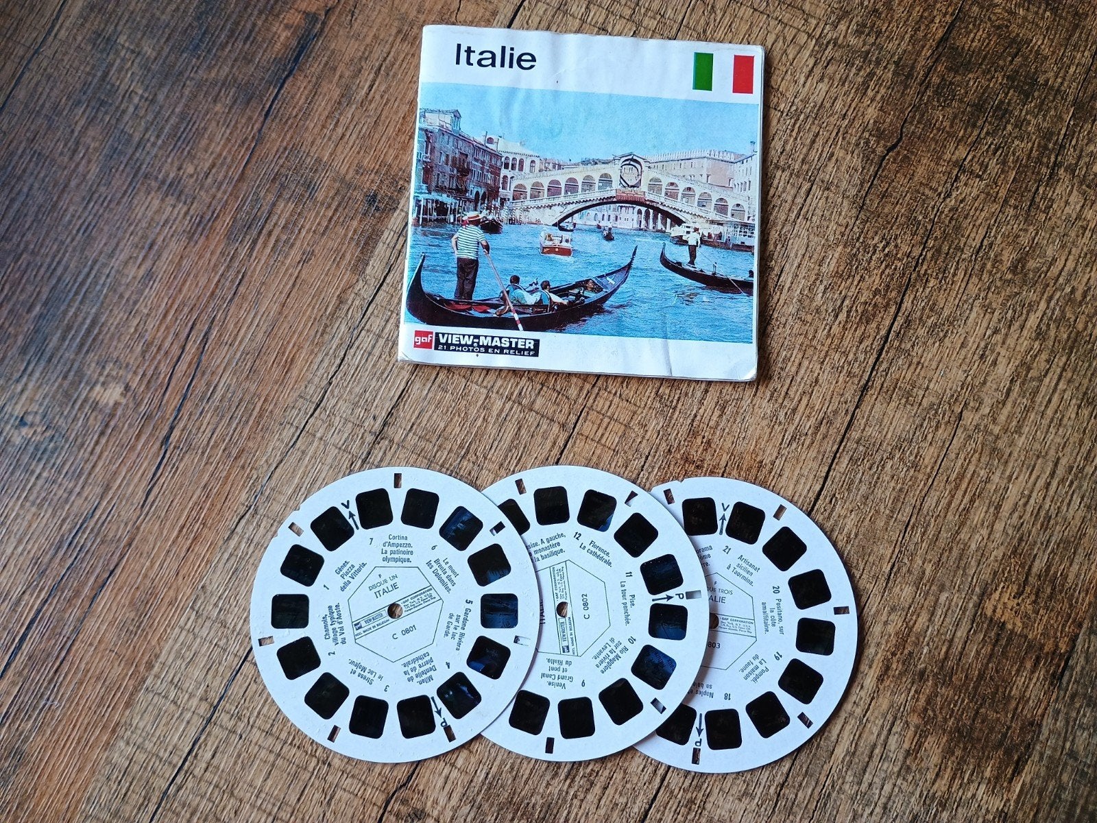 Oude Viewmaster schijfjes Italië, Ophalen of Verzenden, Gebruikt