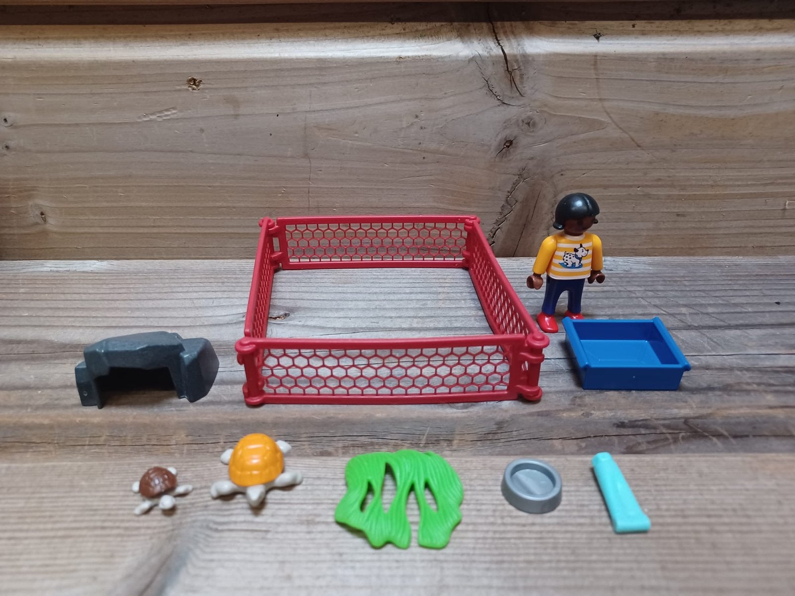 Playmobil meisje met schildpaddenverblijf, Gebruikt, Complete set, Ophalen of Verzenden, Figuren