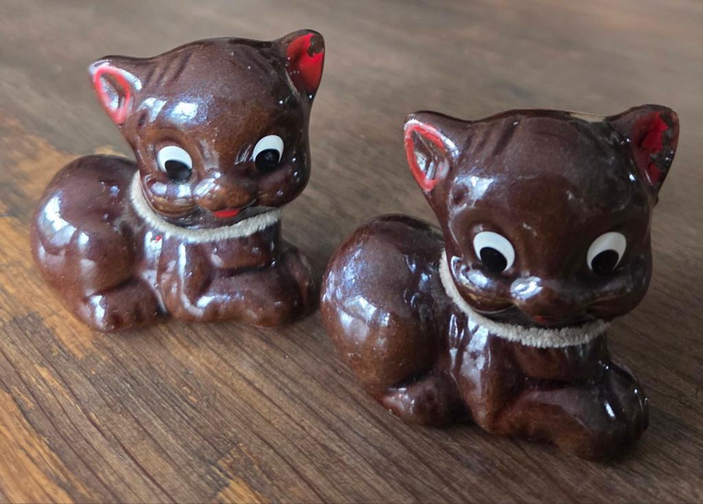 Vintage Japan redware kittens, Ophalen of Verzenden, Gebruikt, Dier
