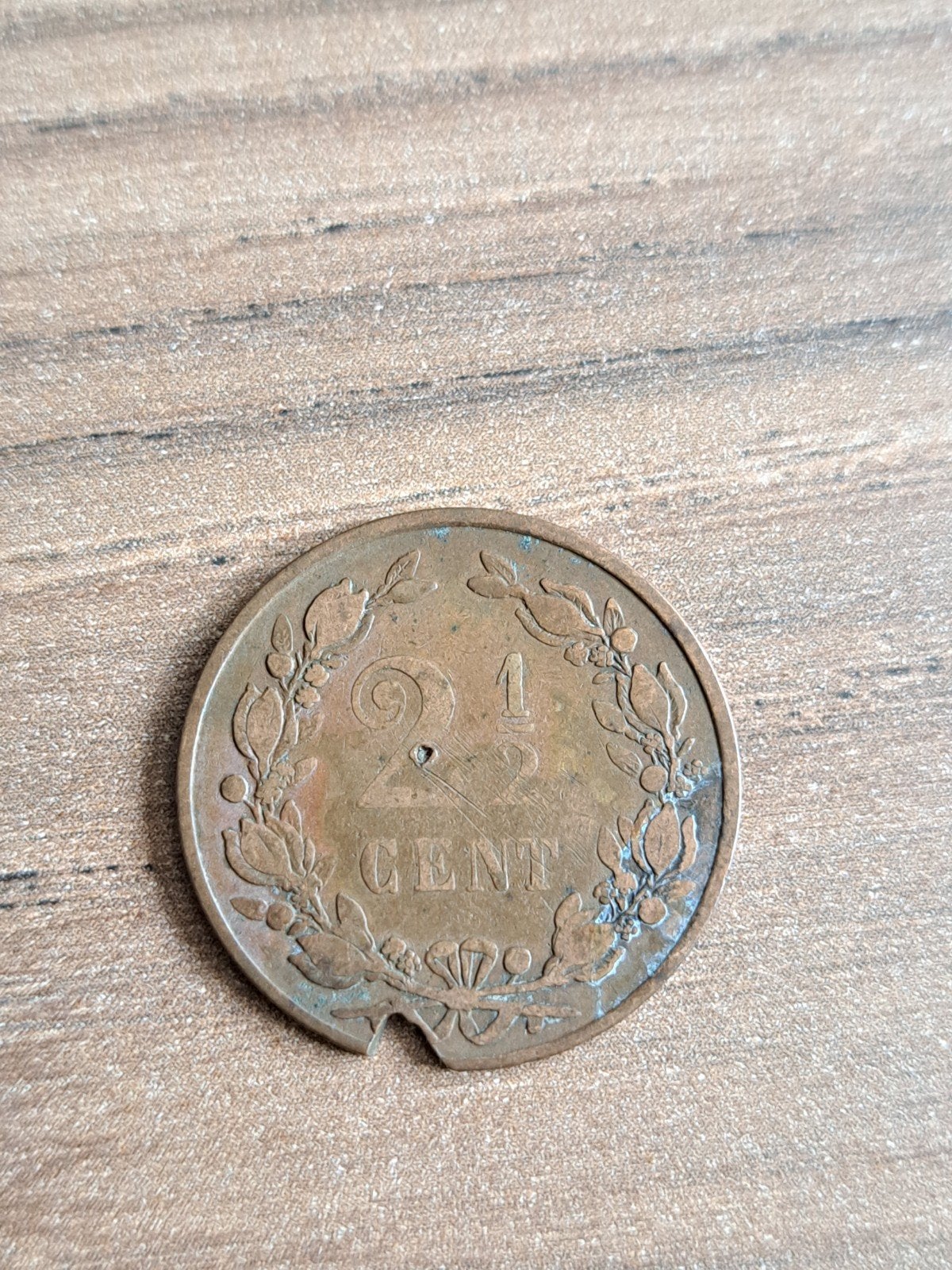 Zeldzame 2½ Cent Munt uit 1877 - Koning Willem III, Ophalen of Verzenden, Koning Willem III