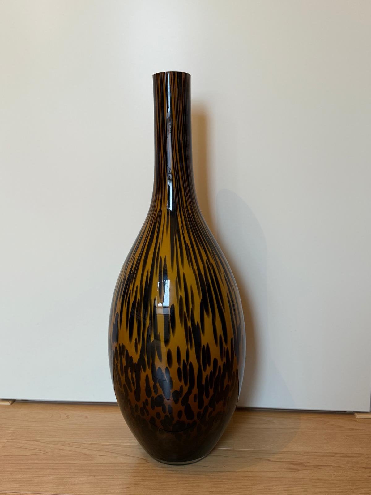 Grote vaas Luipaard print 72 cm hoog, Huis en Inrichting, Woonaccessoires | Vazen, Ophalen, 72 cm, Geel, Nieuw