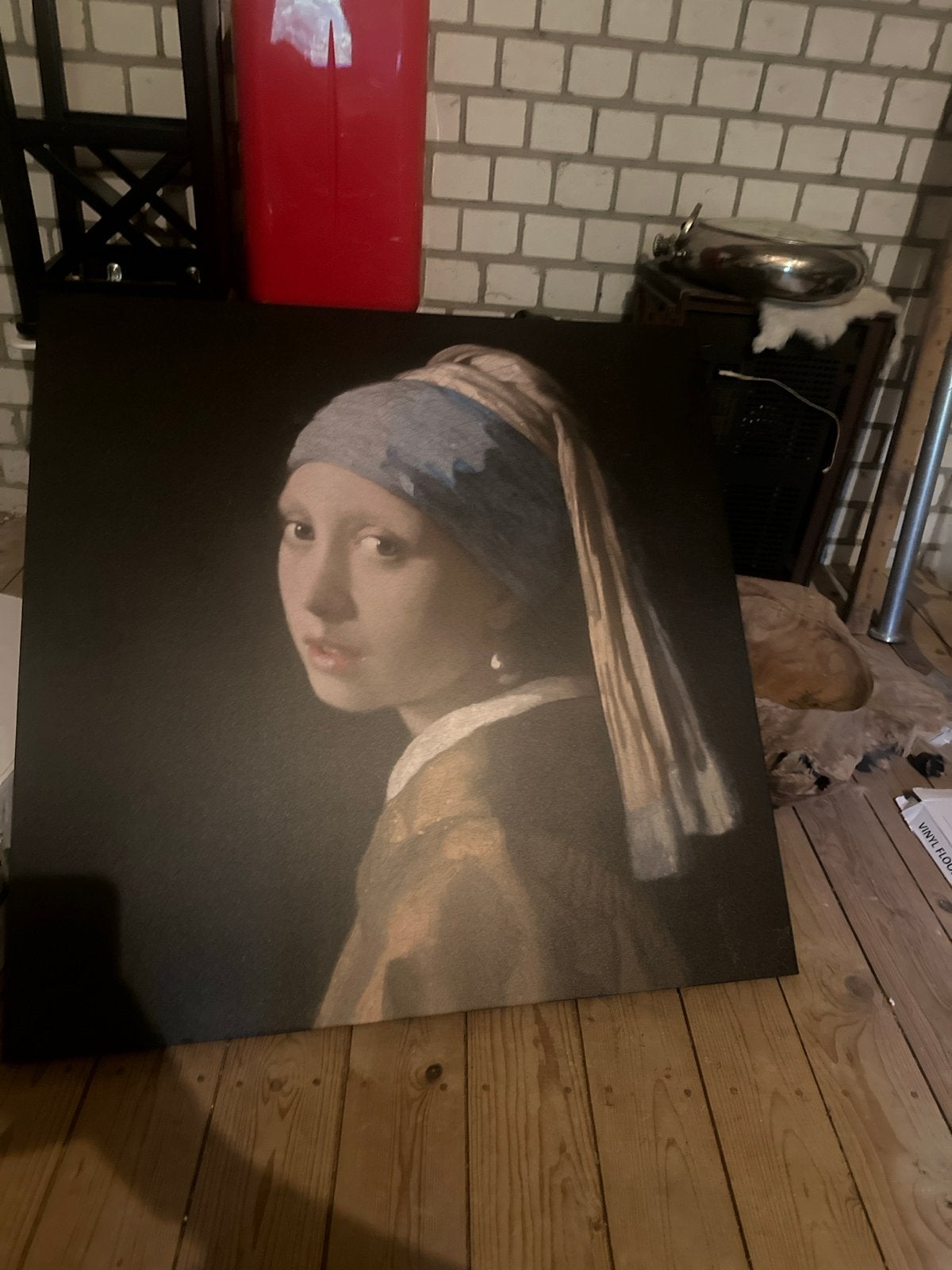Groot schilderij 'Meisje met de parel', Ophalen