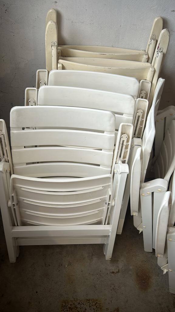 tuinstoelen gebruikt, Tuin en Terras, Ophalen, Gebruikt, Kunststof, Inklapbaar