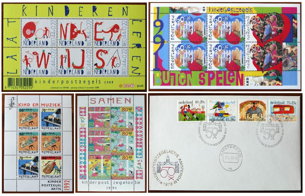 Diverse kinderpostzegels (1974-2013): blok, FDC en PZM, Ophalen of Verzenden, Na 1940, Postfris