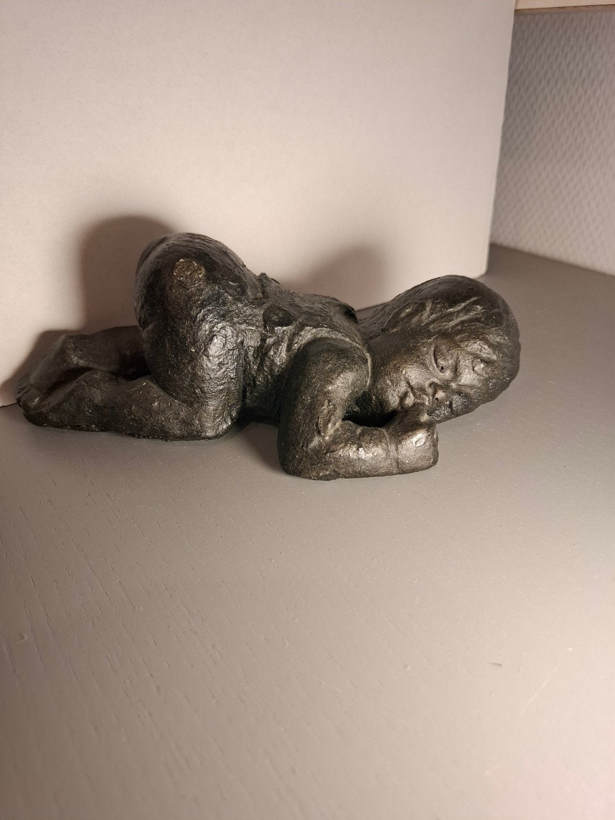 3) vintage  beeldje slapende baby - 22 cm, Overige onderwerpen, Ophalen of Verzenden, 20 - 50 cm, Beeld