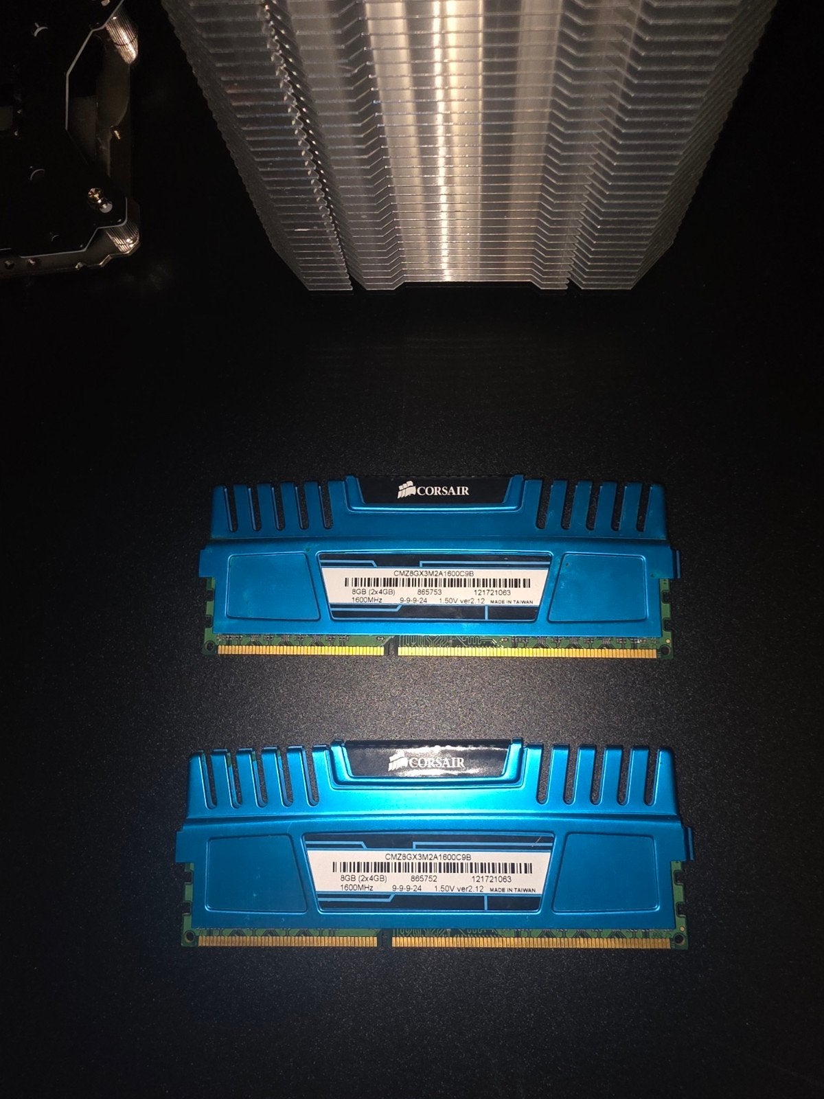 corsair 2x4GB 1600MHZ, Computers en Software, Gebruikt, 8 GB, DDR3, Ophalen of Verzenden